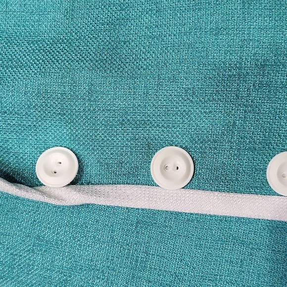 NWOT Vintage Henry-Lee women's green white trim blazer top long dress 2 pcs set - Picture 11 of 14